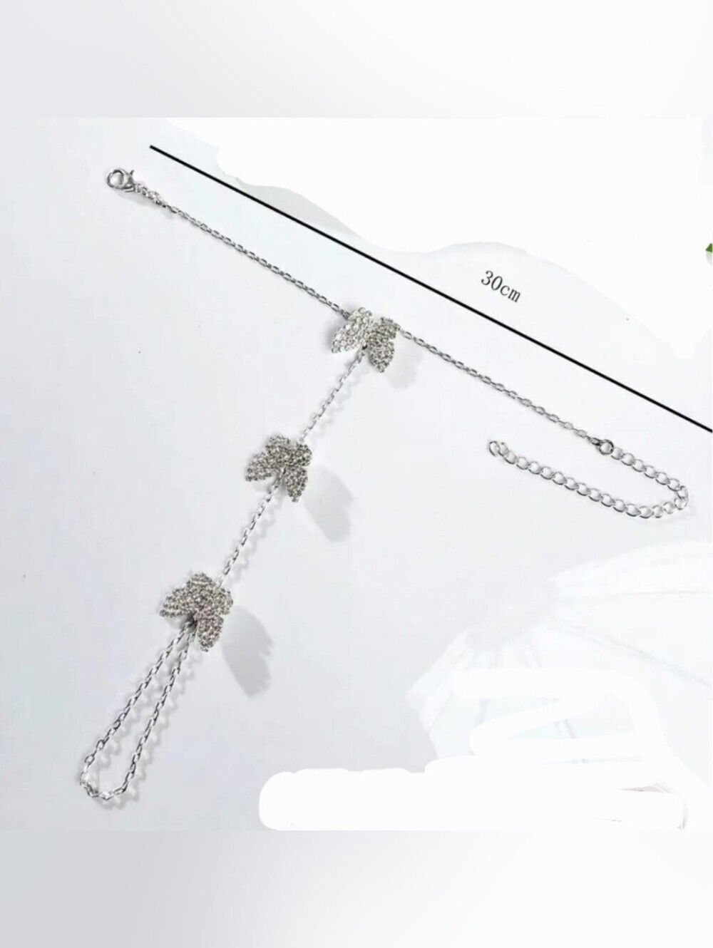 Butterfly Anklet & Toe Ring Combo Barefoot Sandal Gold - Picture 4 of 9